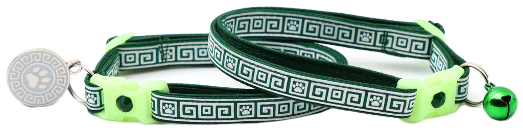 Greek Key Breakaway Cat Collar