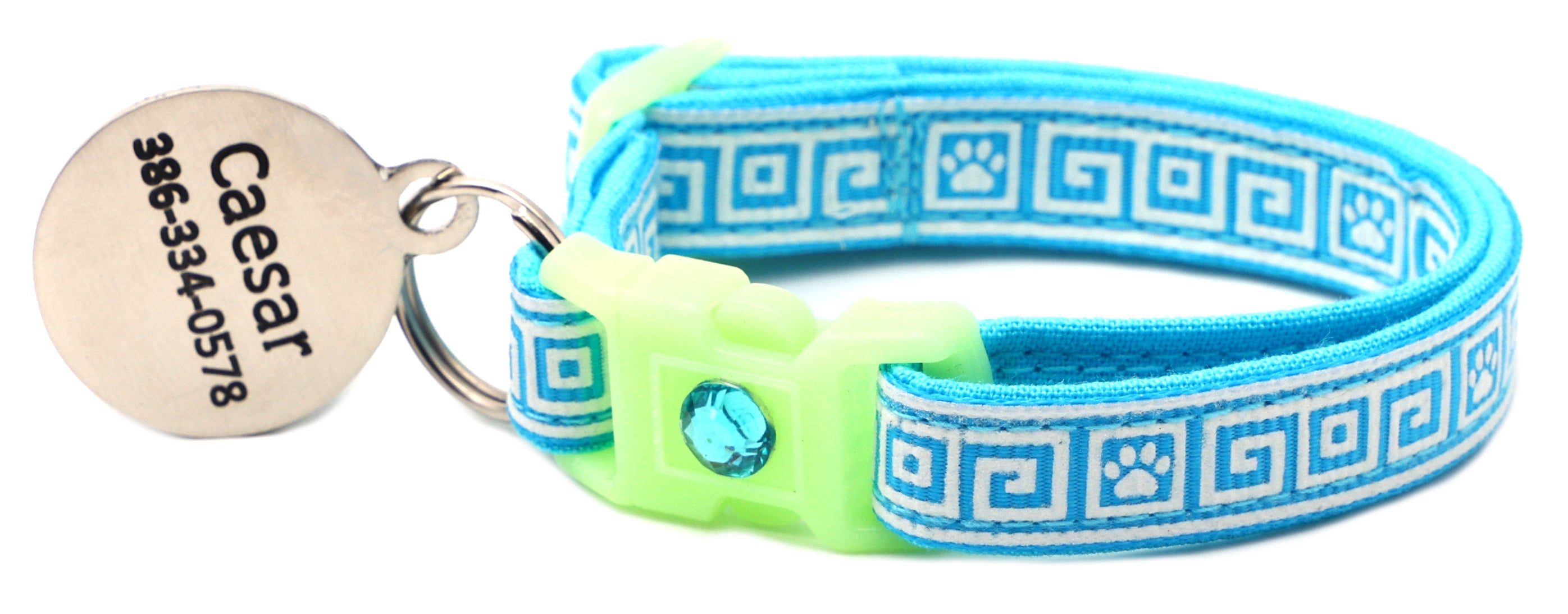 Greek Key Breakaway Cat Collar